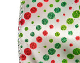2.5" X 10YD White With Dots Ribbon