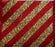 4" X 10YD  Red & Gold Striped Velvet Ribbon