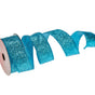 1.5" X 10YD Turquoise Glitter Ribbon