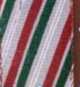 2.5" X 10YD Red & Green Striped Glitter Ribbon