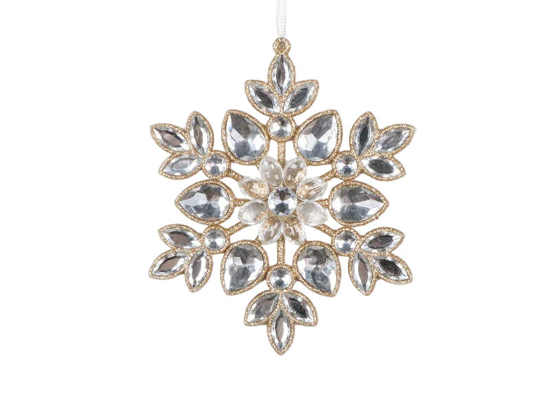 6" Rhinestone Snowflake Ornament