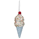 6" Ice Cream Cone With Sprinkles Ornament