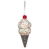 6" Ice Cream Cone With Sprinkles Ornament
