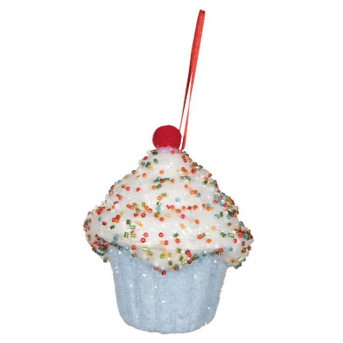 4.5" Cupcake With Sprinkles Ornament