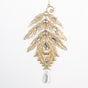 8" Feather Ornament With Jewels
