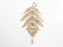 8" Feather Ornament With Jewels