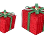 6" & 8" Red & Green Glitter Gift Box Set