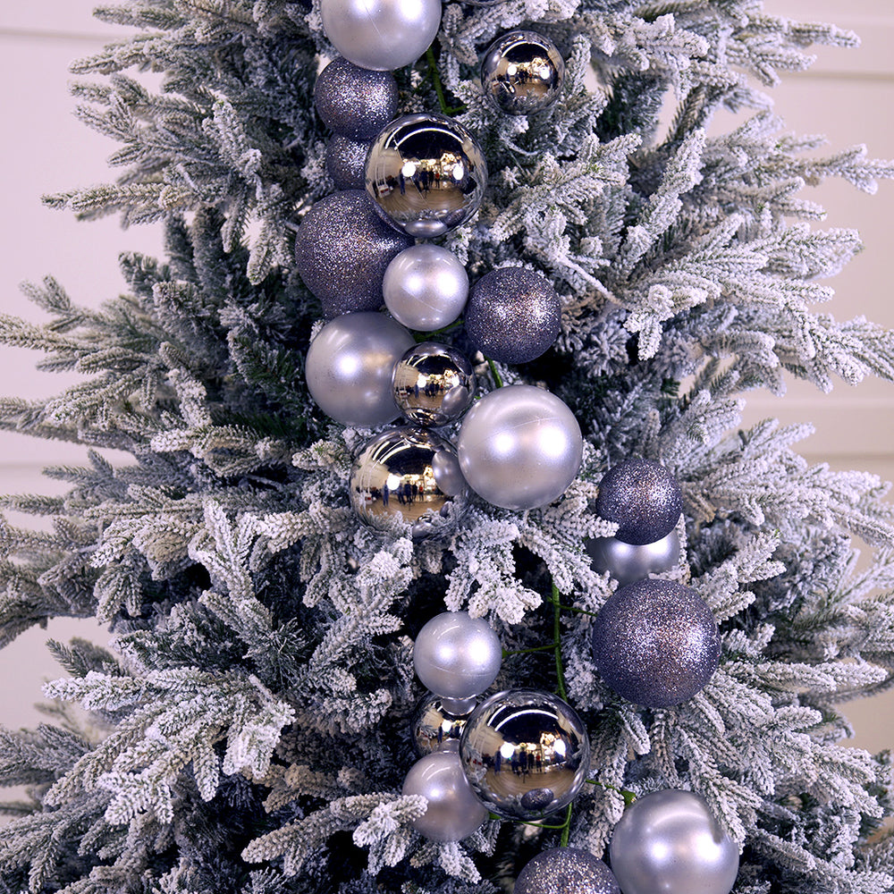 6 FT Chrome & Silver Ball Garland