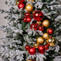 4 FT Red & Gold Shiny & Matte Ball Garland