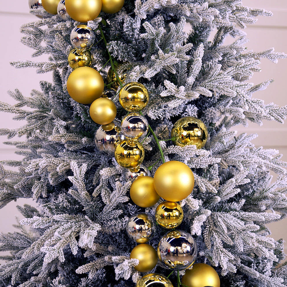 6 FT Silver & Gold Ball Garland