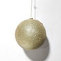 8" Champagne Gold Glitter Ball Ornament