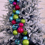 6 FT Teal, Lime Green & Fushia Ball Garland
