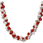 5.5 FT Red & White Shiny & Matte Shatterproof Ball Garland