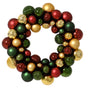15" Multicolor Shiny & Matte Shatterproof Ball Wreath