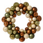 15" Multicolor Shiny & Matte Shatterproof Ball Wreath
