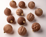 4" Copper Textured Glass Assorted Ball Ornament