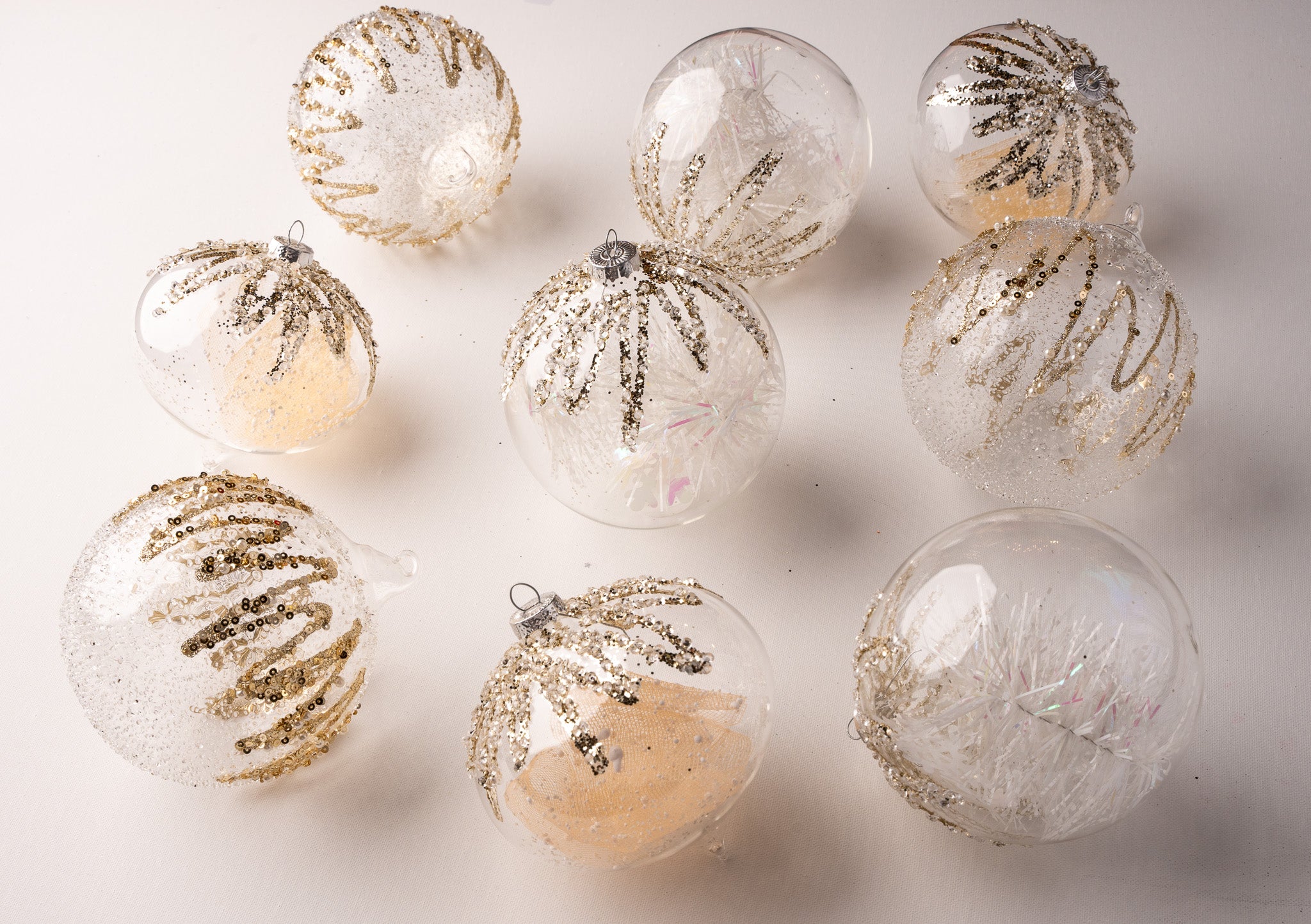 5" Cellini Clear Glass Ornament Assorted