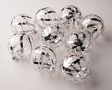 5" Silver Clear Ball Ornament