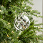 5" Silver Clear Ball Ornament