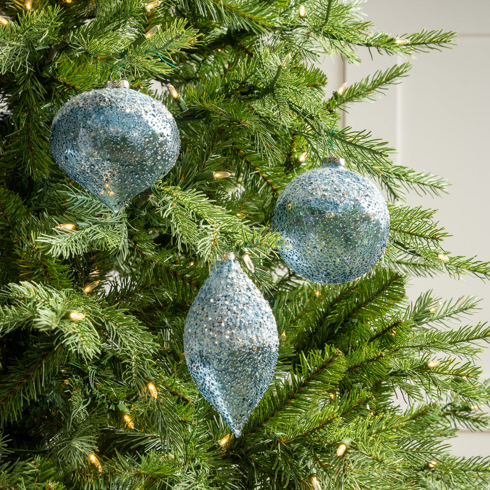 5" Blue & Silver Ornament Assorted