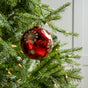 5" Red Jewel & Glitter Snowflake Ball Ornament