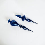 15" Blue Glass Finial Ornament