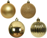 4" Shiny, Matte & Glitter Shatterproof Ball Ornament Assorted