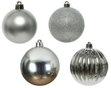 4" Shiny, Matte & Glitter Shatterproof Ball Ornament Assorted