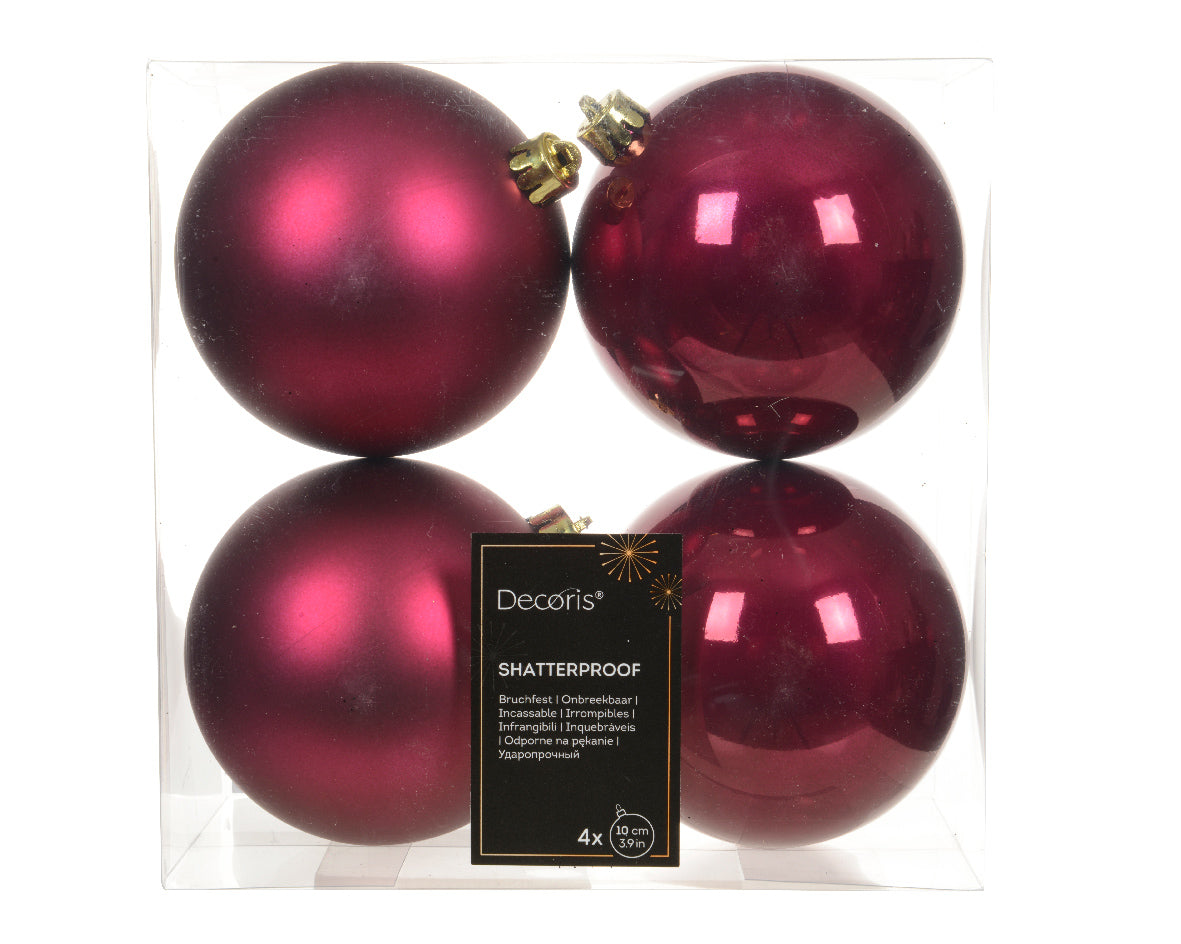 4" Shiny & Matte Shatterproof Ball Ornament