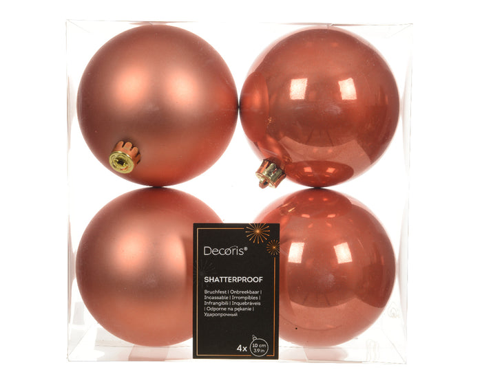 100MM Shatterproof Shiny & Matte Ball 4 Pack