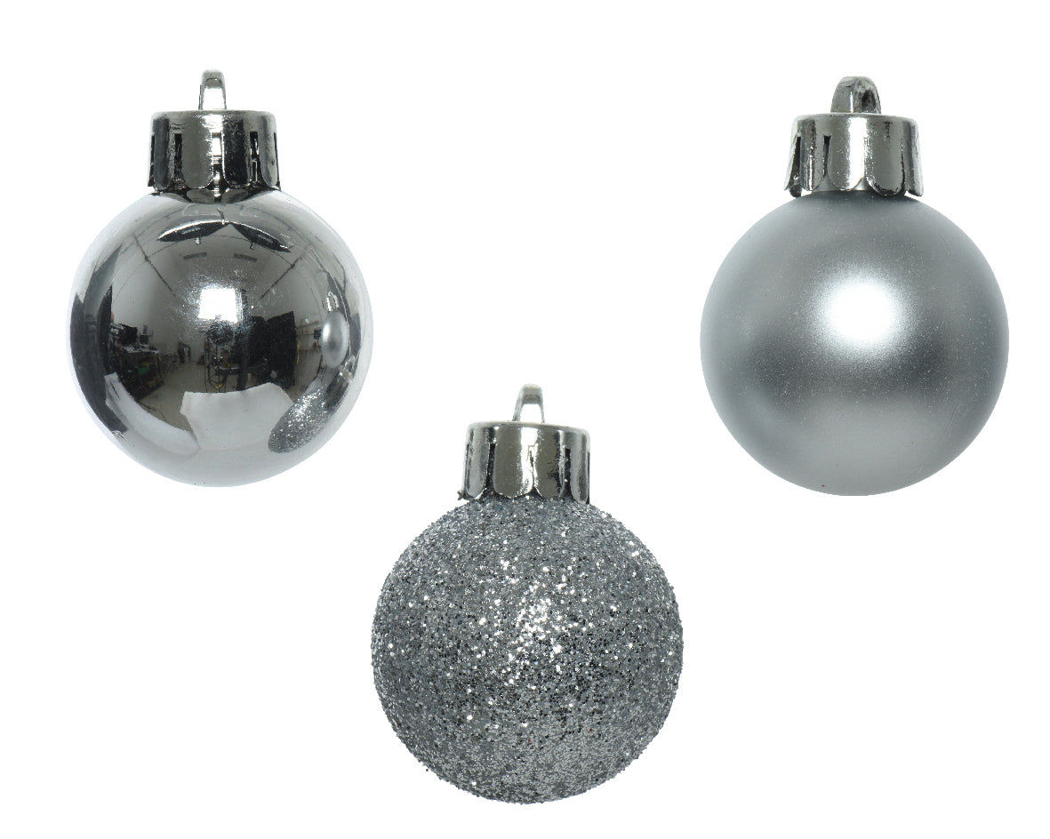 1" Shatterproof Shiny & Matte Assorted Ornament