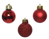 1" Shatterproof Shiny & Matte Assorted Ornament