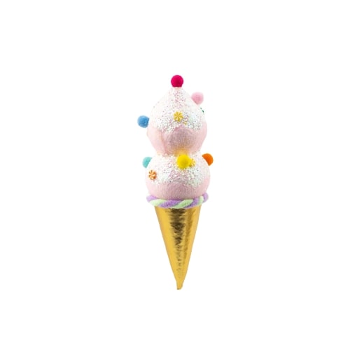 9" Double Scooped Gumball Ice Cream Ornament