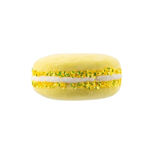 7" Yellow Macaron Ornament