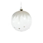 6" Clear Snowy Glass Ornament