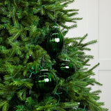 5" Green Jeweled Glass Ornament Assorted