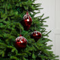 5" Red Beaded Glass Ornament Assorted