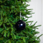 5" Blue Swirl Glass Ball Ornament