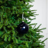 5" Blue Swirl Glass Ball Ornament