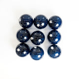 5" Blue Swirl Glass Ball Ornament