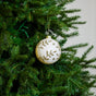 4" Cream & Gold Glass Ball Ornament Assorted