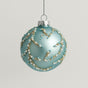 5" Blue Beaded Ornament