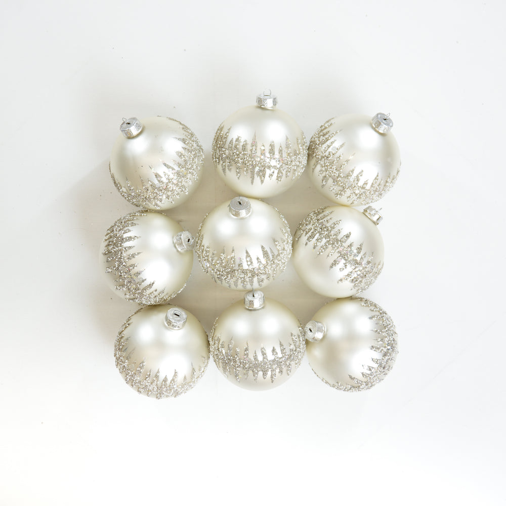 5" Cellini Beaded Glass Ball Ornament