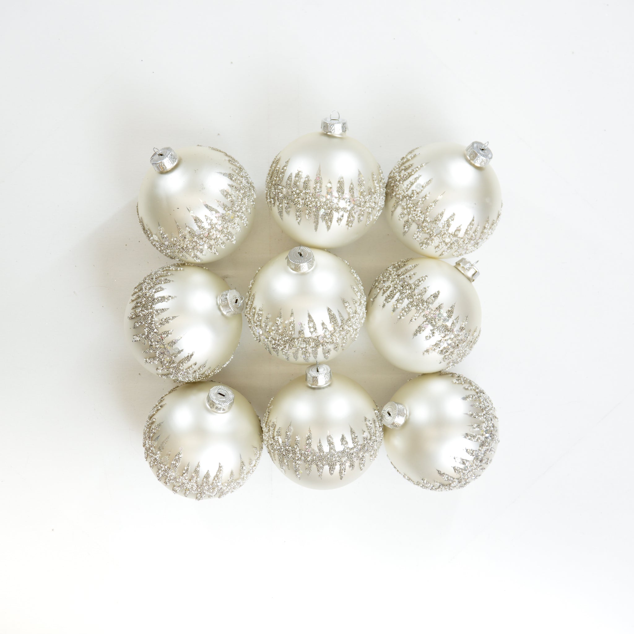5" Cellini Beaded Glass Ball Ornament