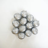 4" Silver Beaded Glass Onion Ornament