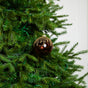 4" Amber Gold Beaded Glass Ball Ornament