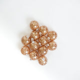 3" Gold Sequin Glass Ball Ornament