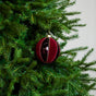 4" Burgundy Velvet Glass Ball Ornament