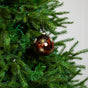 4" Espresso Gold Snowflake Glass Ball Ornament
