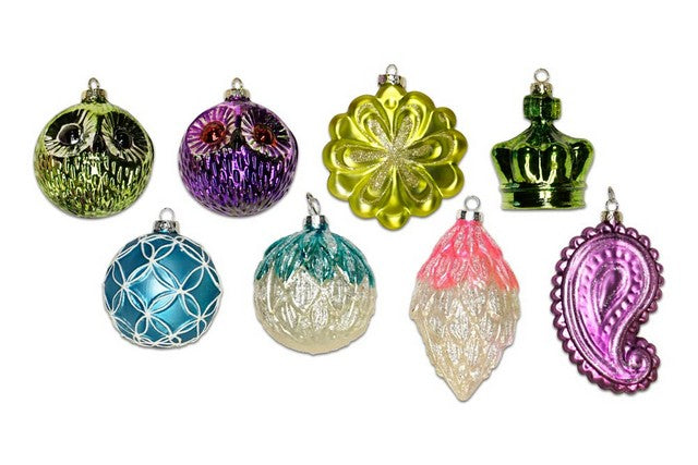 3"- 4" Vintage Bohemian Assorted Glass Ornament